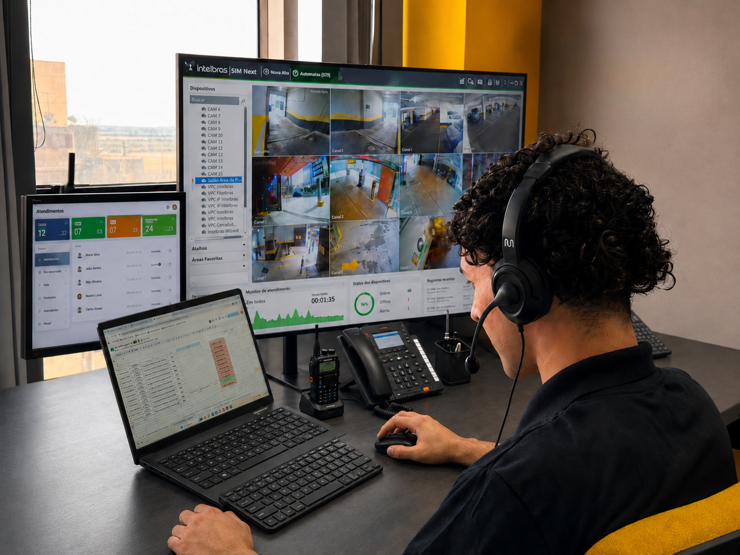 Central de Atendimento e Monitoramento (CAM) da EstaFácil